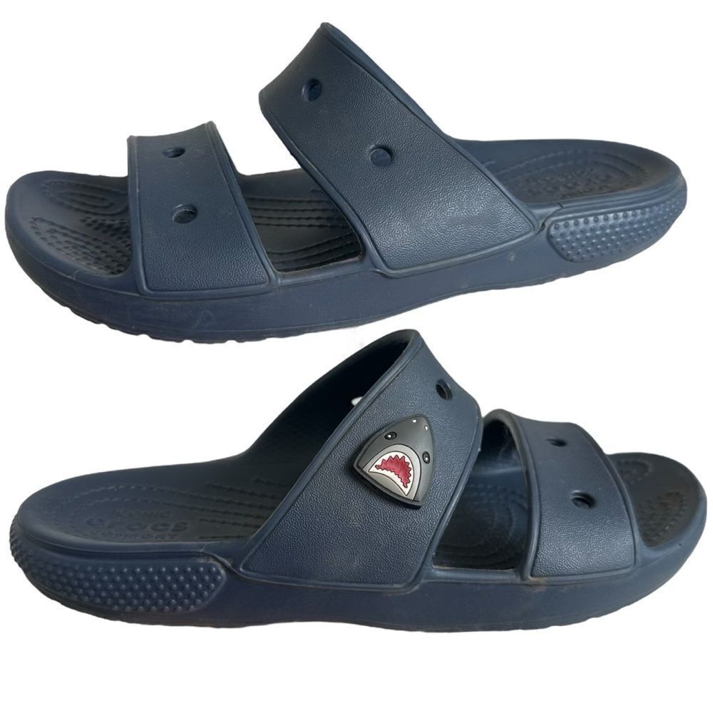 Crocs‎ Classic Unisex Navy Blue Slide Foam Cushion Footbed Women's 6 Men/Youth 4